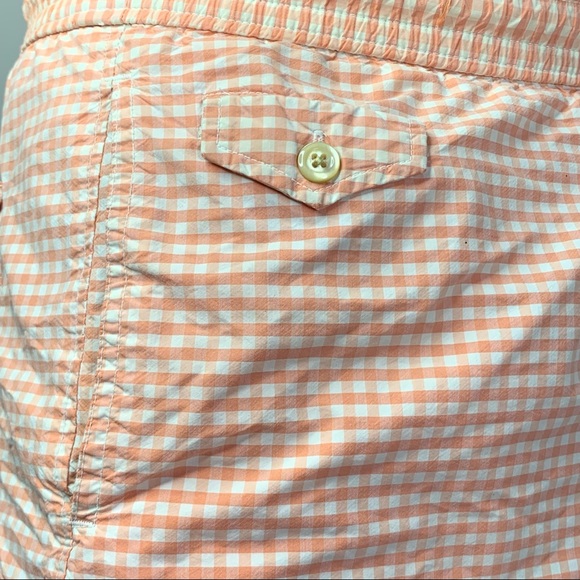 Polo by Ralph Lauren Gingham Pattern Traveler Cotton Blend, Swim Shorts. - Picture 3 of 16